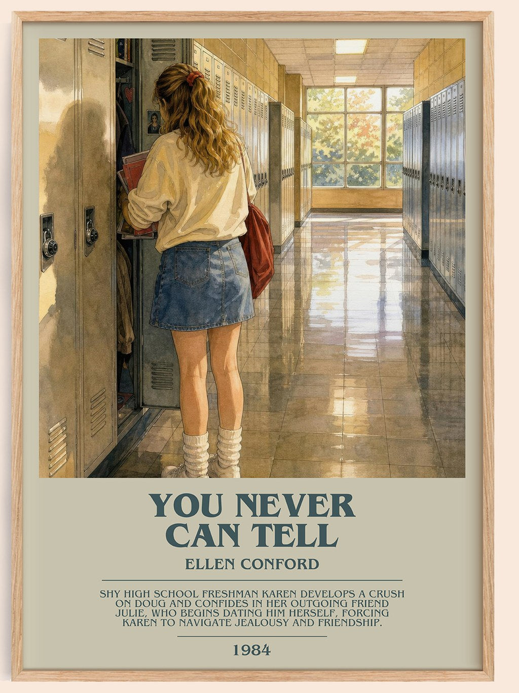 You never can tell bookish book poster by Ellen Conford – framed literary art print