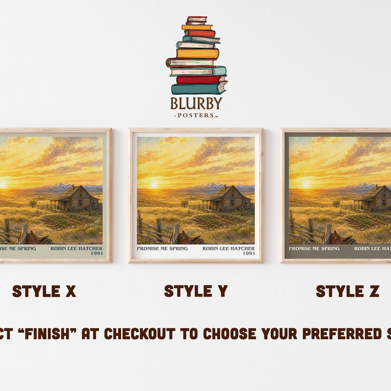 Promise Me Spring literary print in frame leaning in hallway – romance wall art