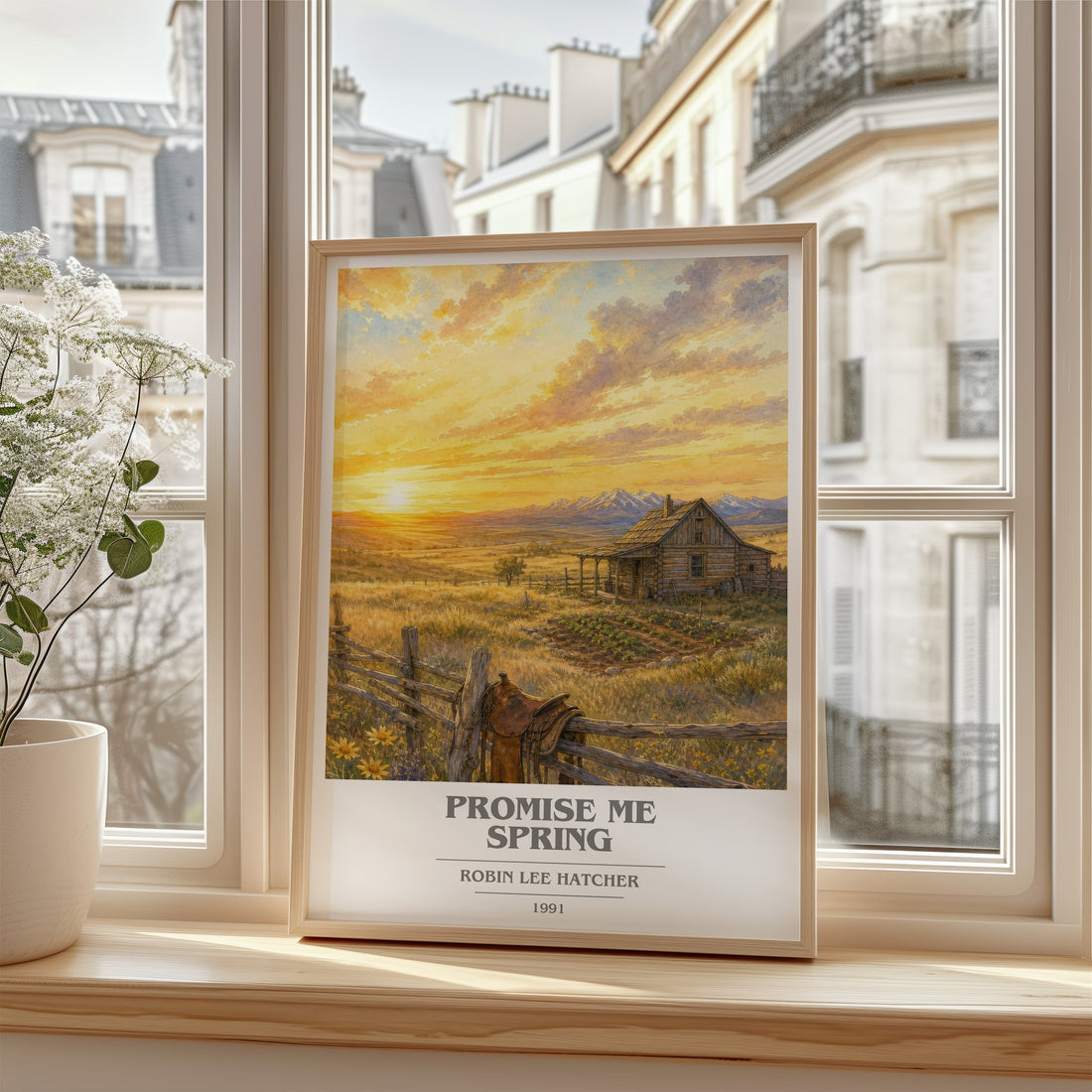 Promise Me Spring book cover poster colour and style options – Robin Lee Hatcher book art