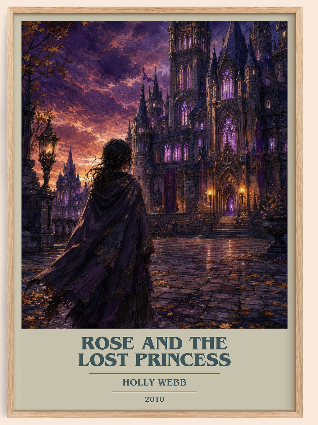 Rose And The Lost Princess book cover book poster by Holly Webb – framed literary art print