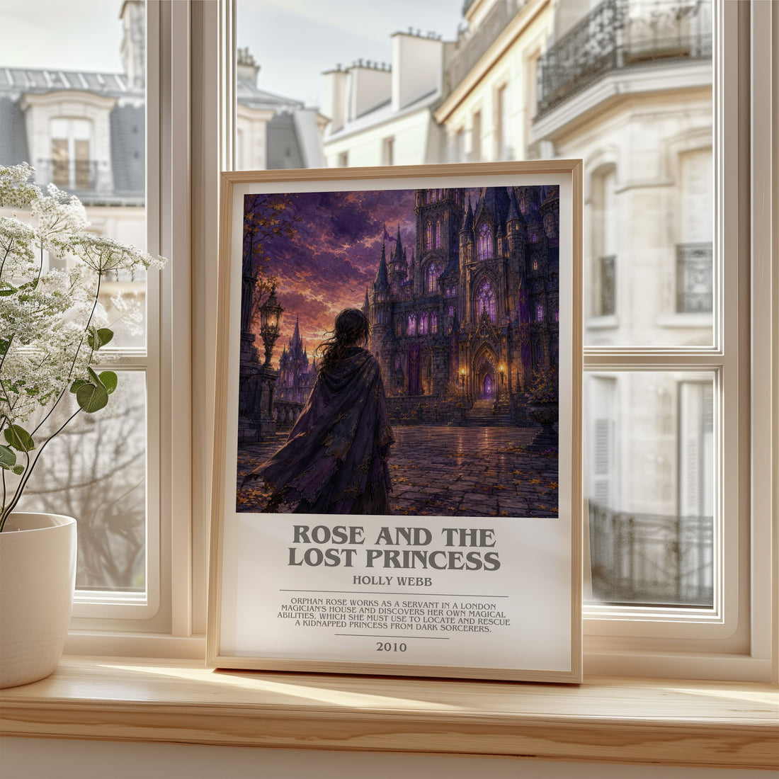 Rose And The Lost Princess bookish poster colour and style options – Holly Webb book art