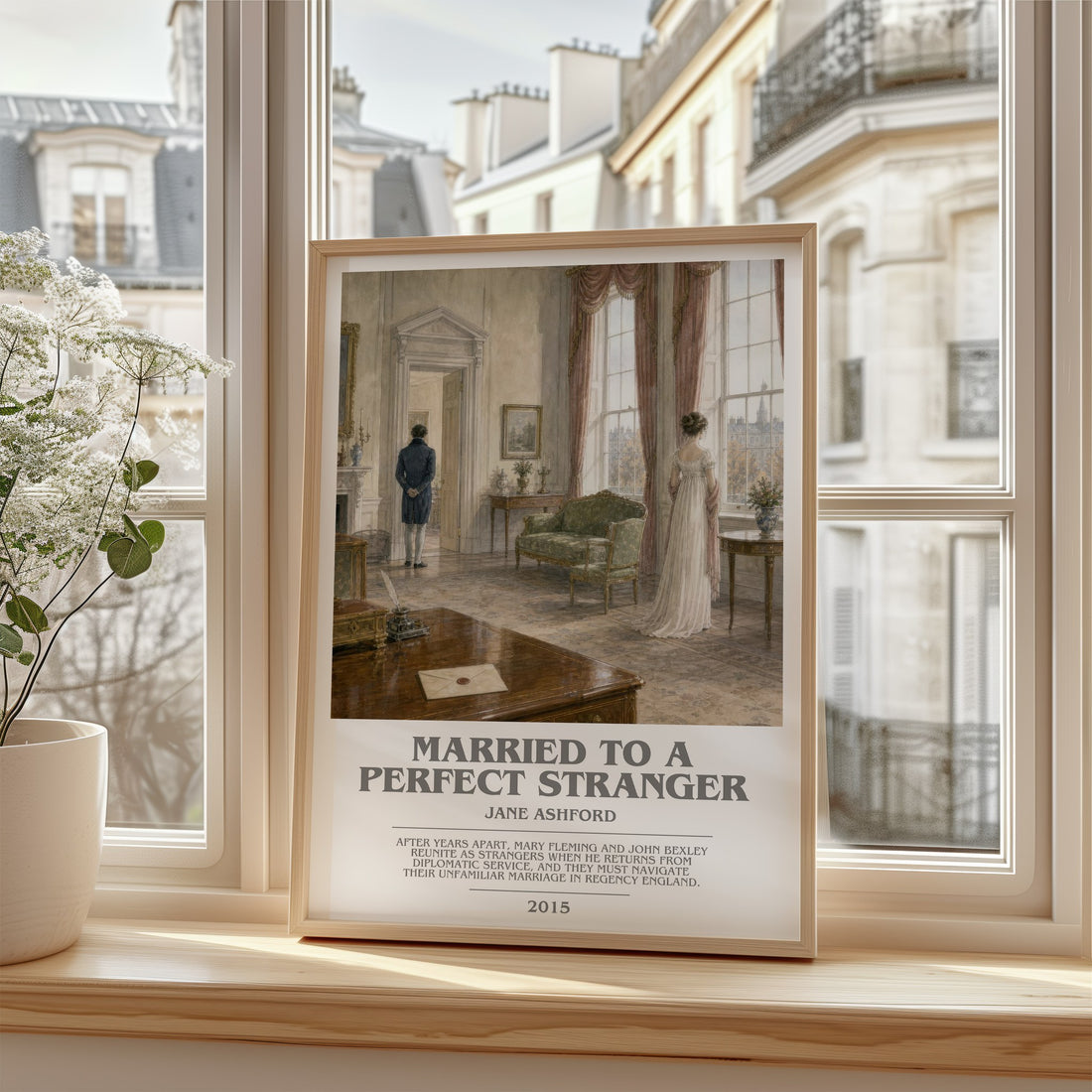 Married to a Perfect Stranger bookish poster colour and style options – Jane Ashford book art
