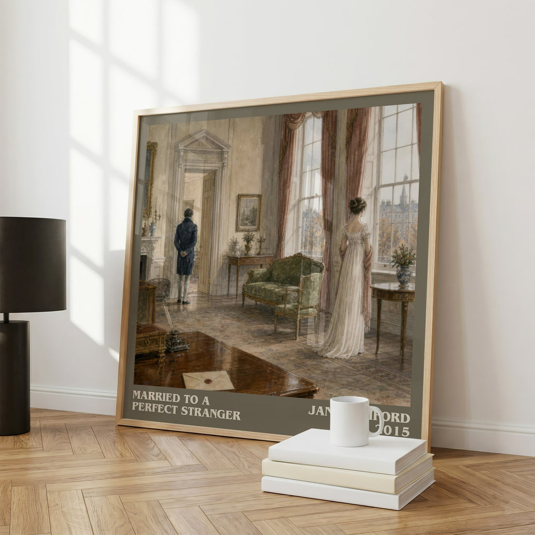 Married to a Perfect Stranger literary print framed by window – literary home decor