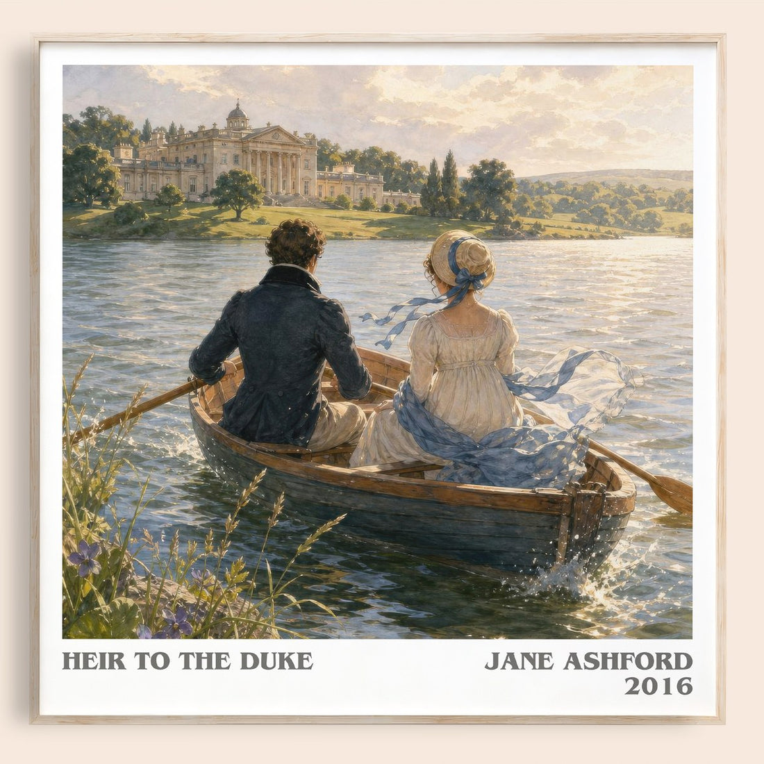 Heir to the Duke literary book poster by Jane Ashford – framed literary art print