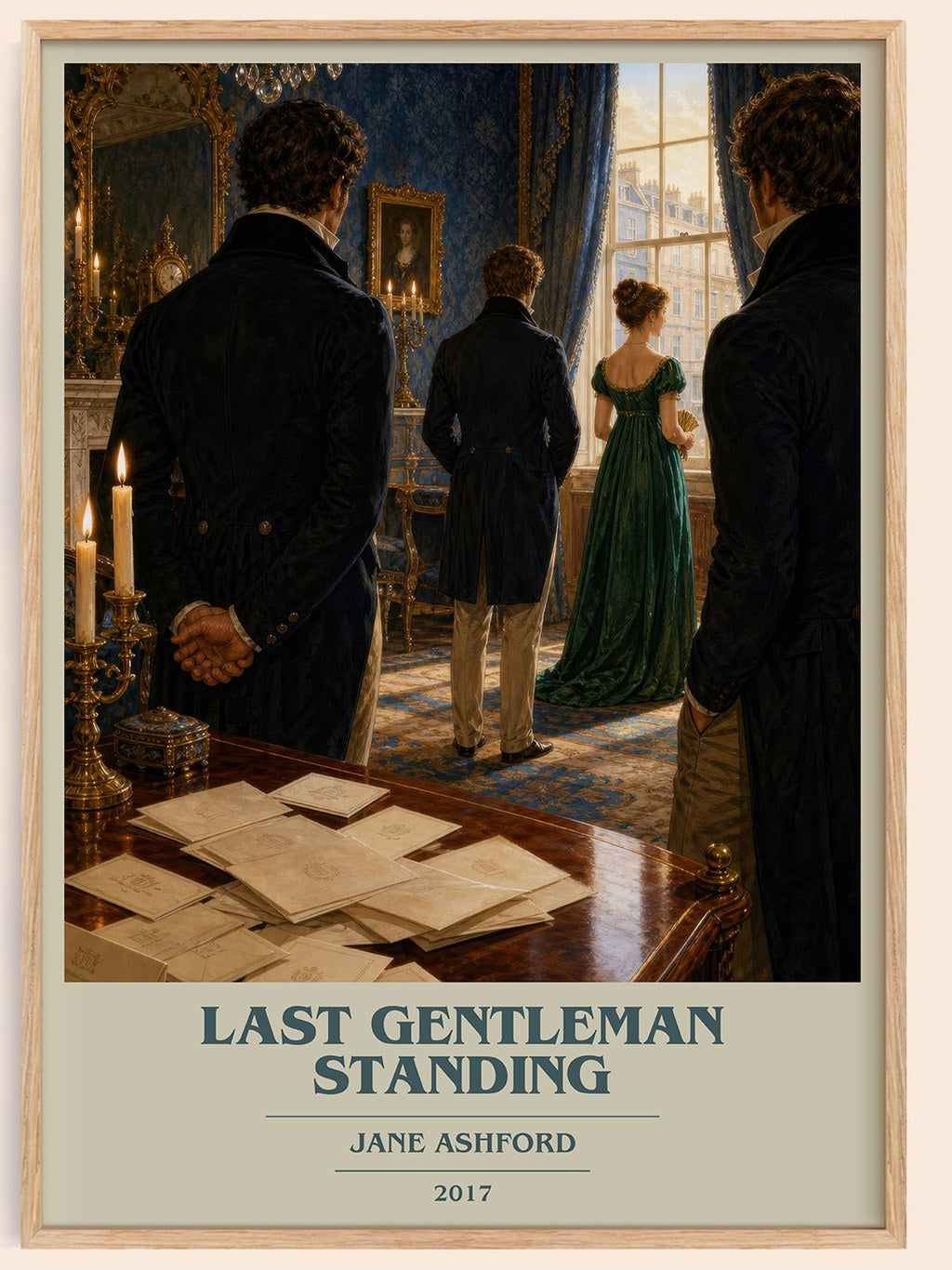 Last Gentleman Standing book cover book poster by Jane Ashford – framed literary art print