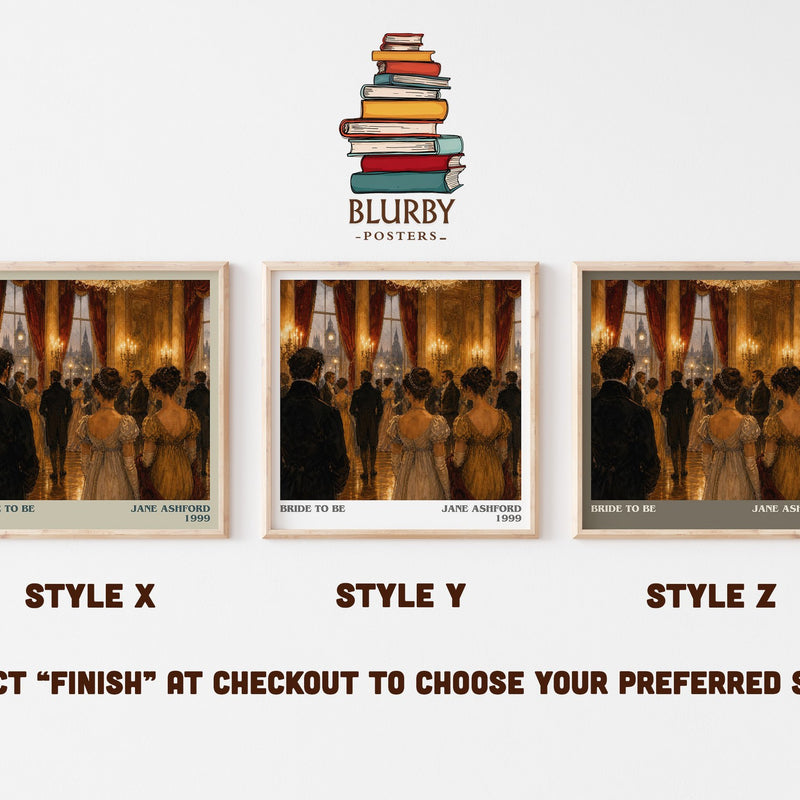 Bride to Be literary print in frame leaning in hallway – romance wall art