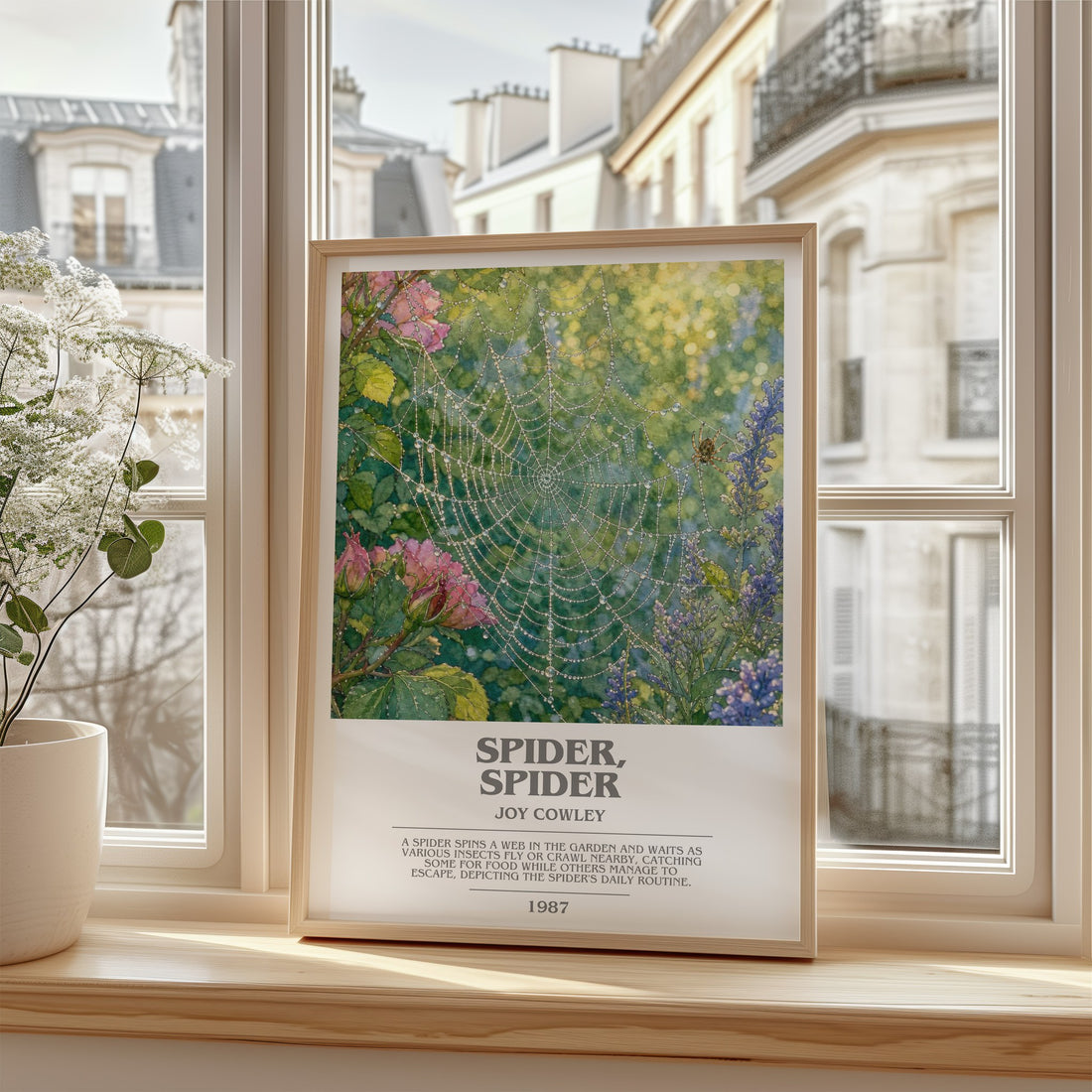 Spider, Spider bookish poster colour and style options – Joy Cowley book art