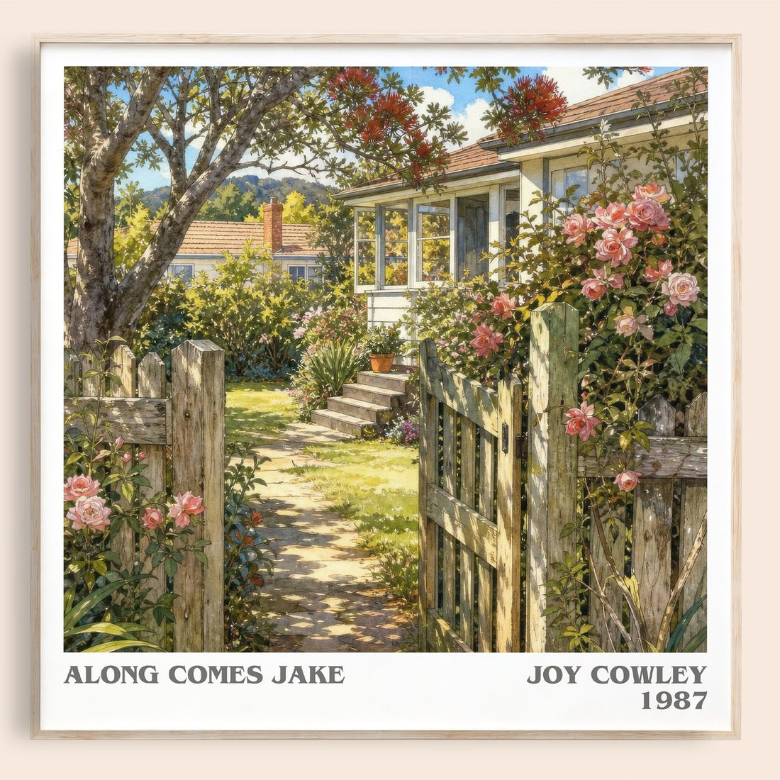 Along comes Jake literary book poster by Joy Cowley – framed literary art print