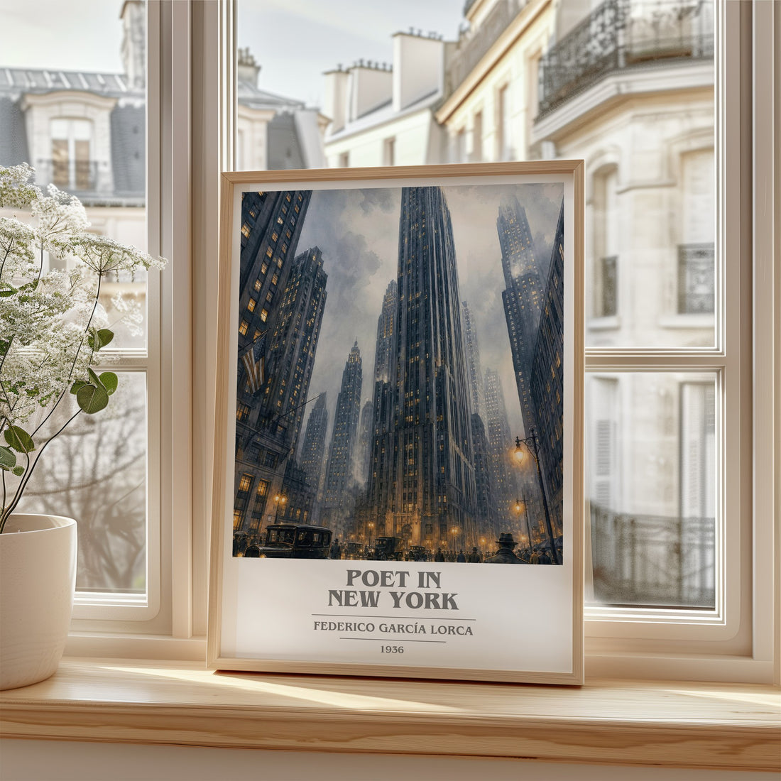 Poet in New York book cover poster colour and style options – Federico García Lorca book art