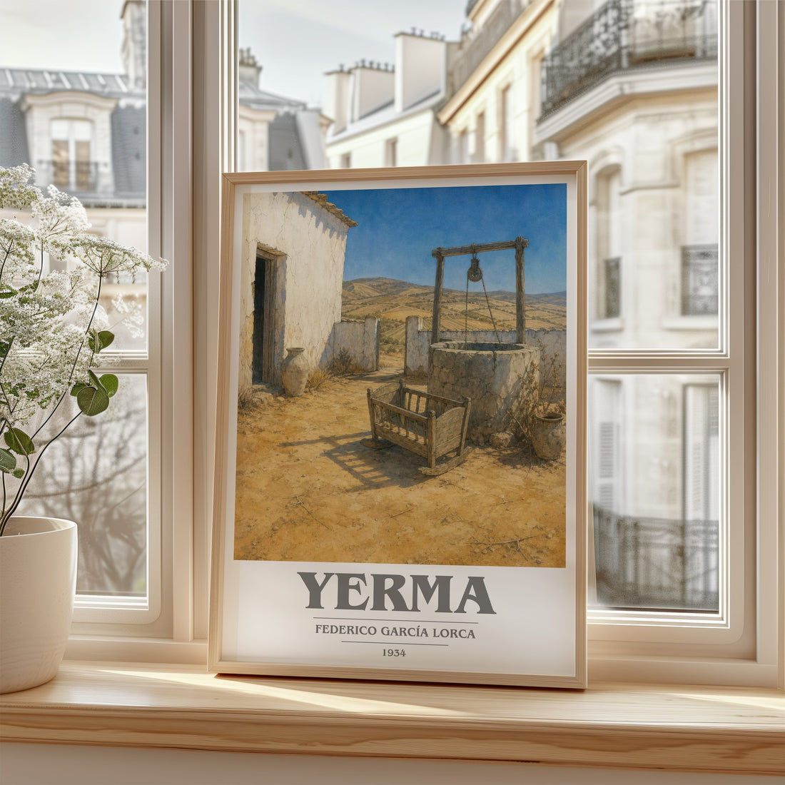 Yerma book cover poster colour and style options – Federico García Lorca book art
