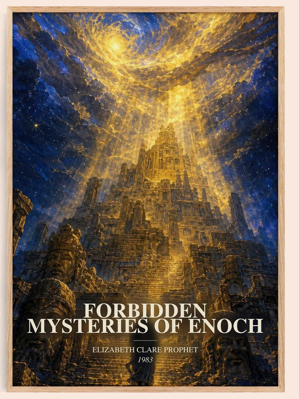 Forbidden mysteries of Enoch watercolour book poster by Elizabeth Clare Prophet – framed literary art print