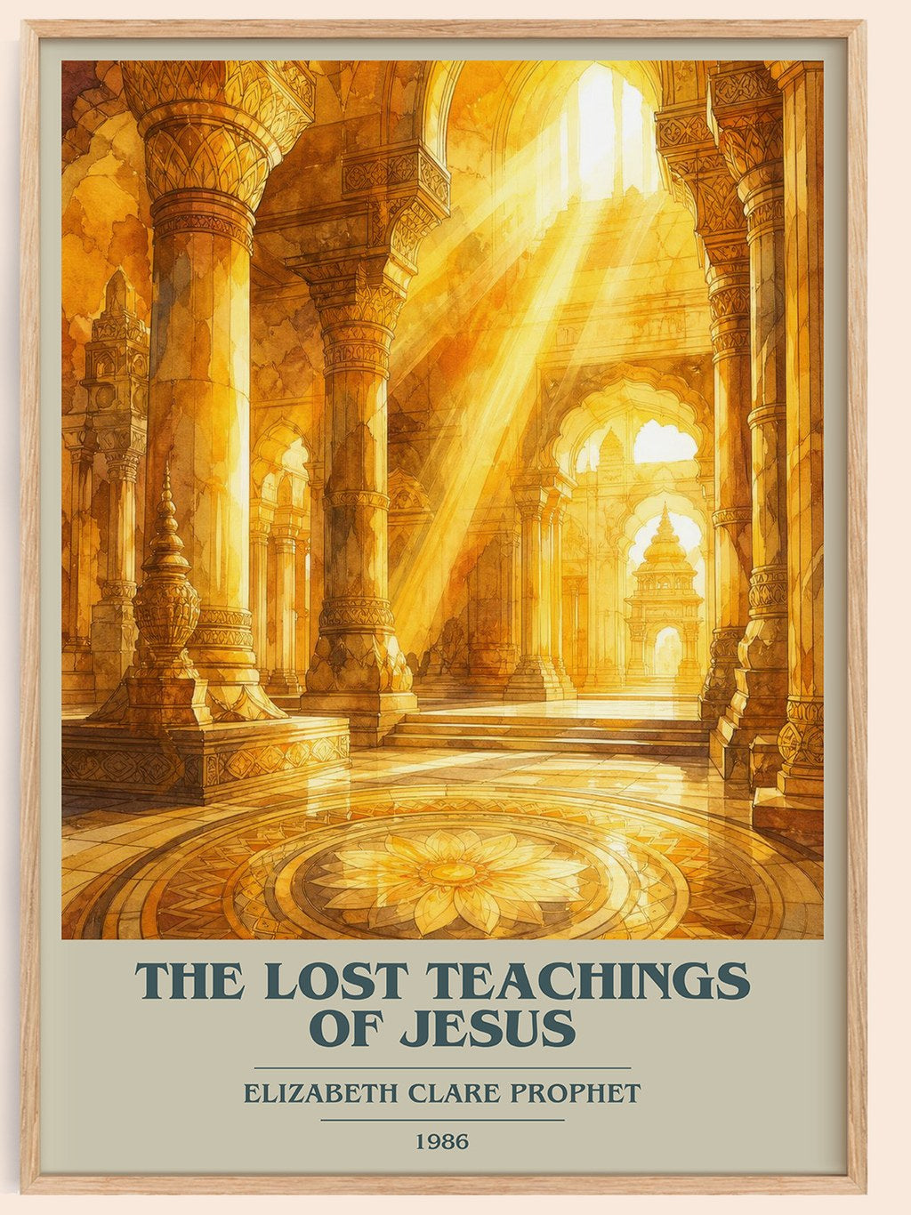 The lost teachings of Jesus book cover book poster by Elizabeth Clare Prophet – framed literary art print