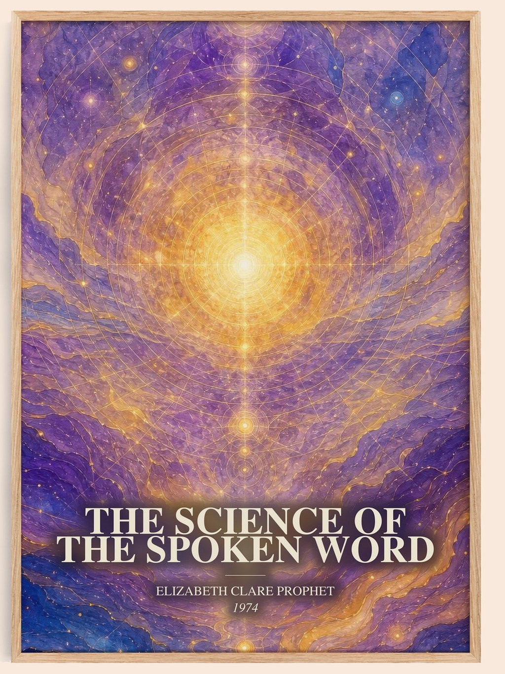The science of the spoken word watercolour book poster by Elizabeth Clare Prophet – framed literary art print