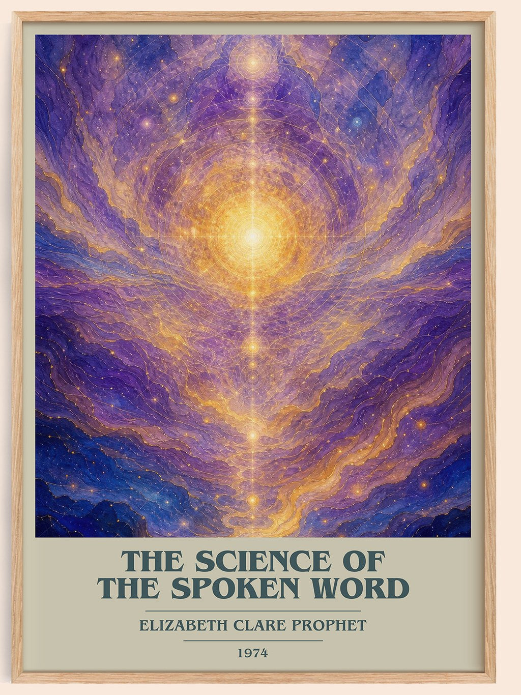 The science of the spoken word book cover book poster by Elizabeth Clare Prophet – framed literary art print