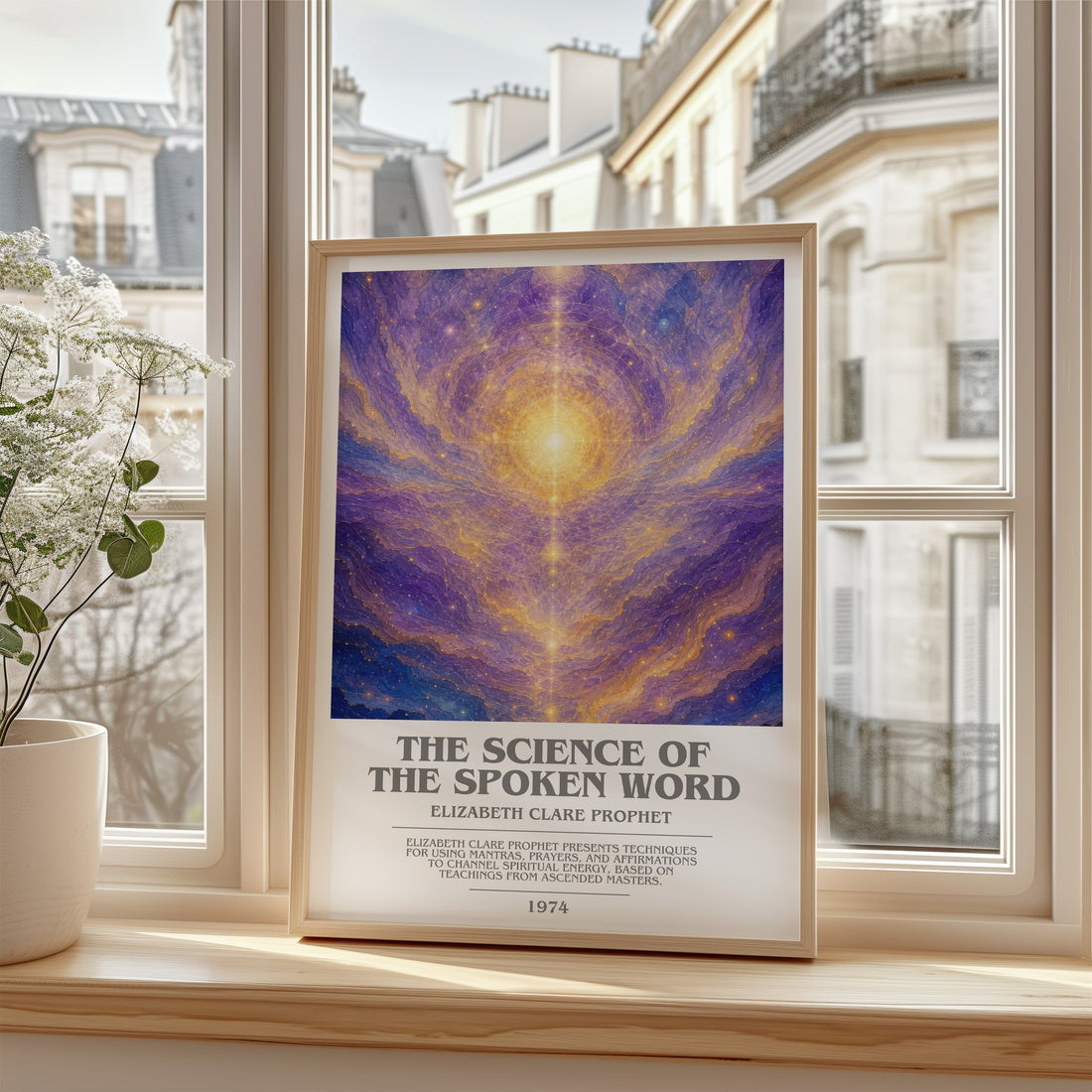 The science of the spoken word bookish poster colour and style options – Elizabeth Clare Prophet book art