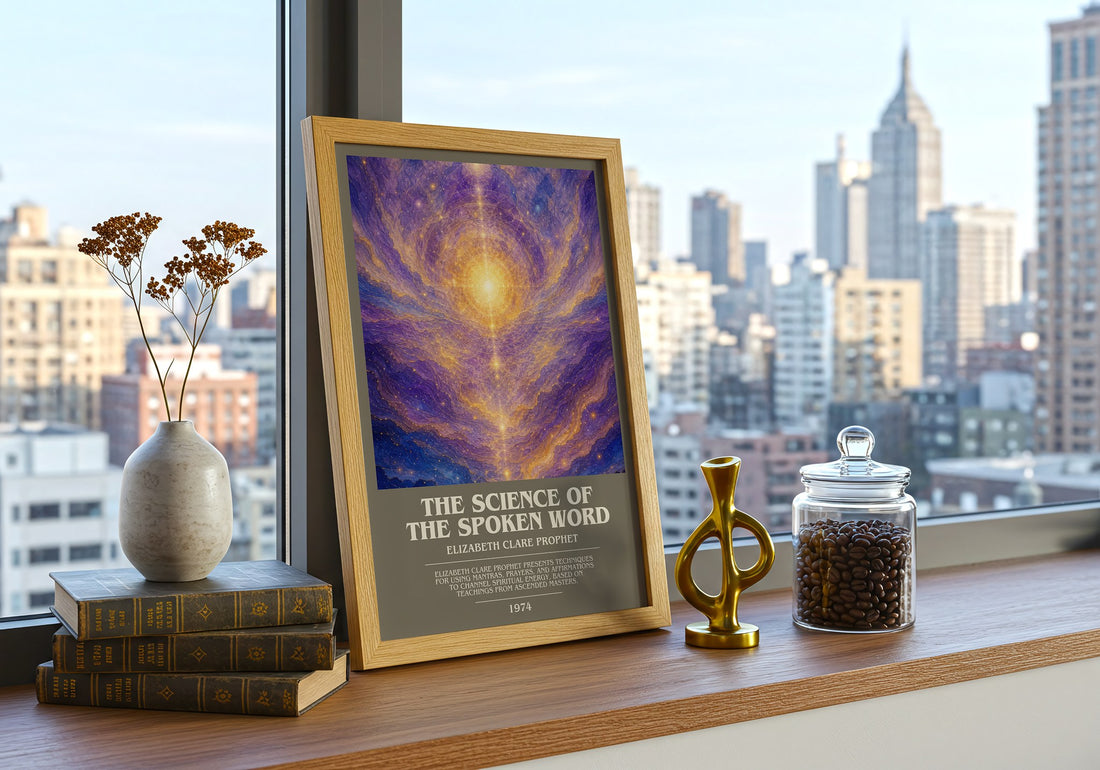 The science of the spoken word bookish print framed by window – literary home decor