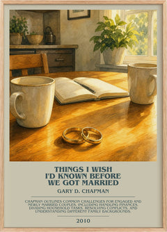 Things I wish I'd known before we got married Bookish Wall Art by Gary D. Chapman