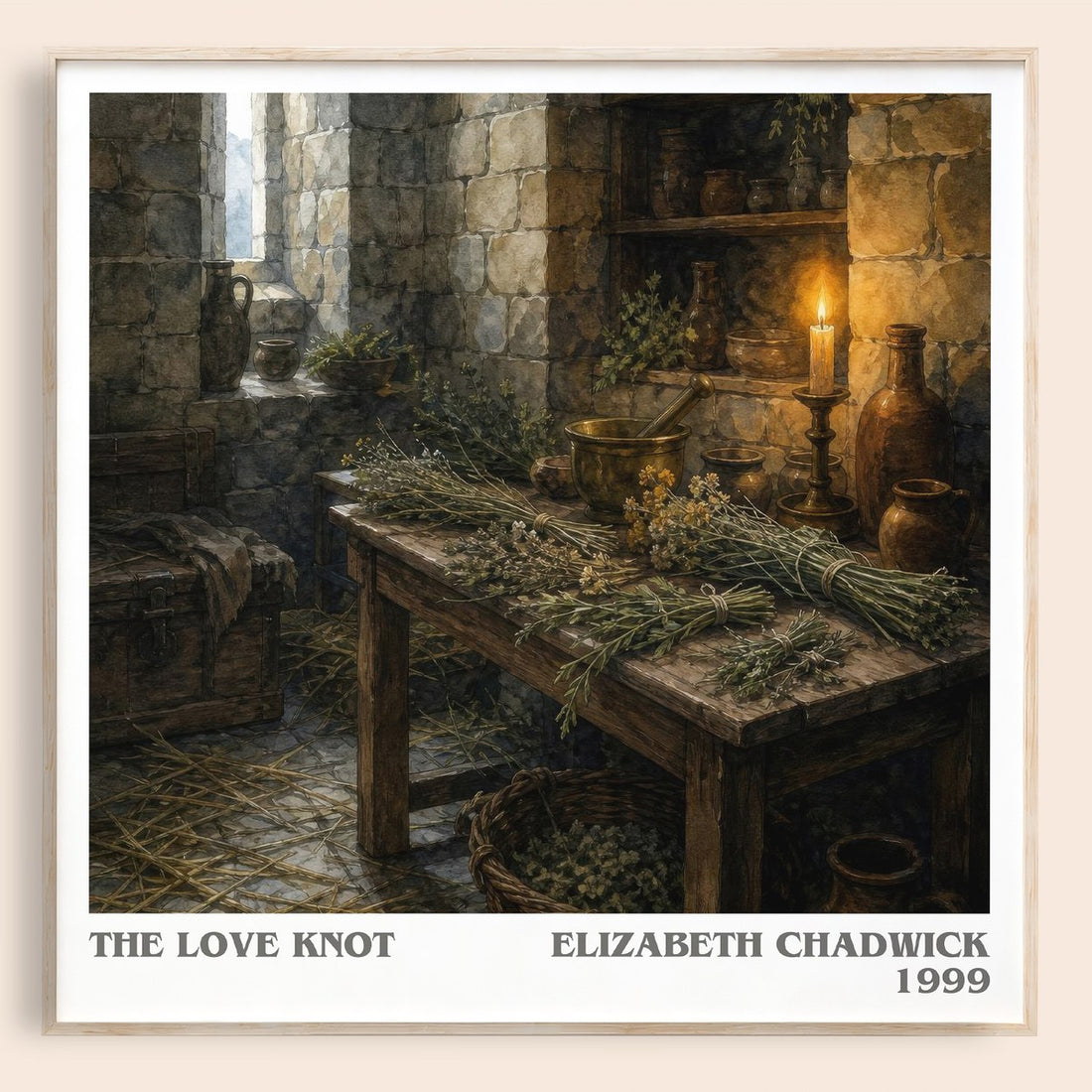 The Love Knot literary book poster by Elizabeth Chadwick – framed literary art print