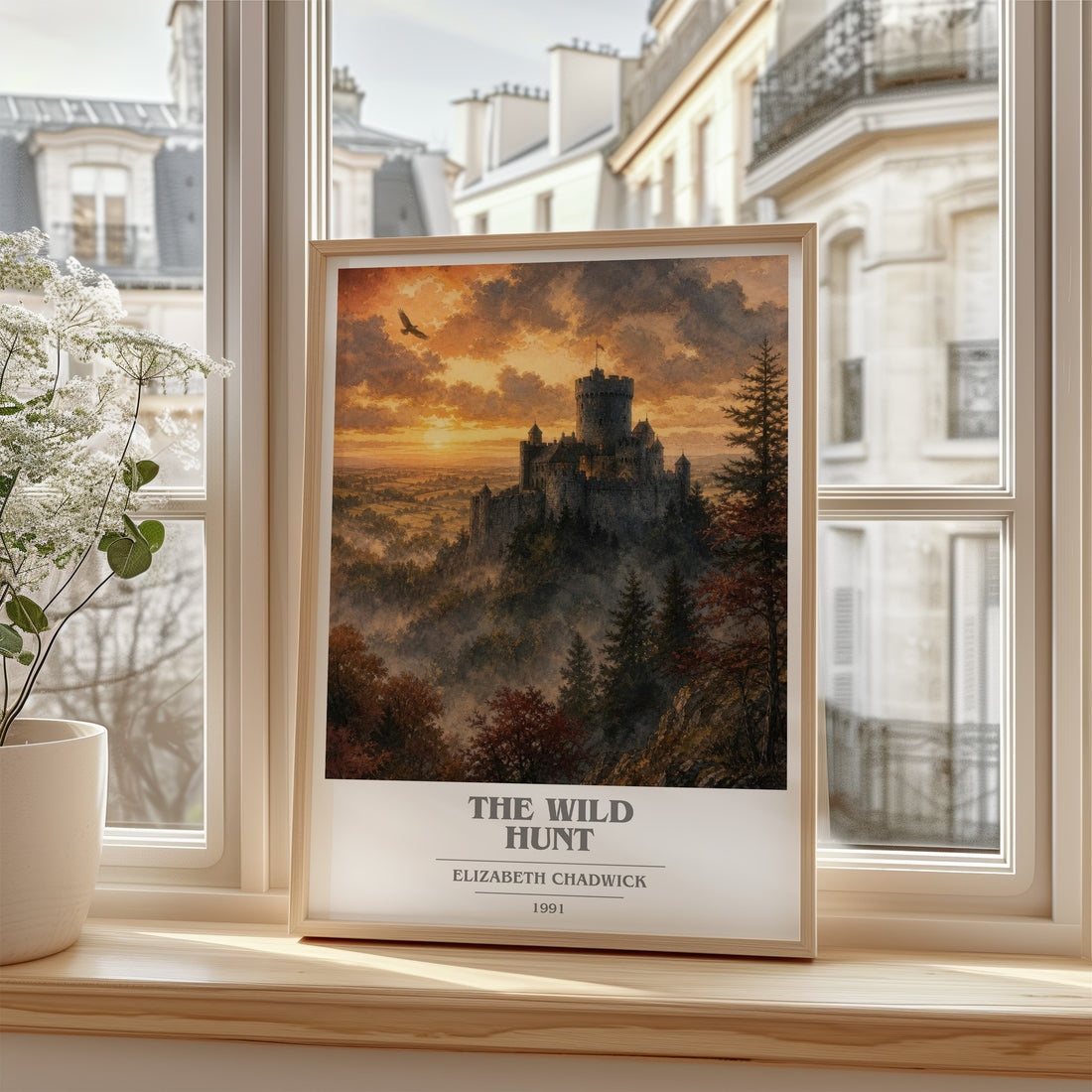 The wild hunt book cover poster colour and style options – Elizabeth Chadwick book art