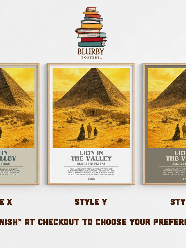 Lion in the valley bookish print in frame leaning in hallway – mystery wall art