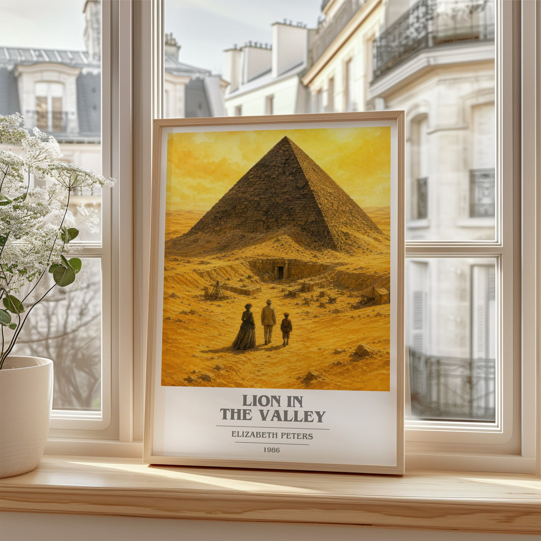 Lion in the valley book cover poster colour and style options – Elizabeth Peters book art