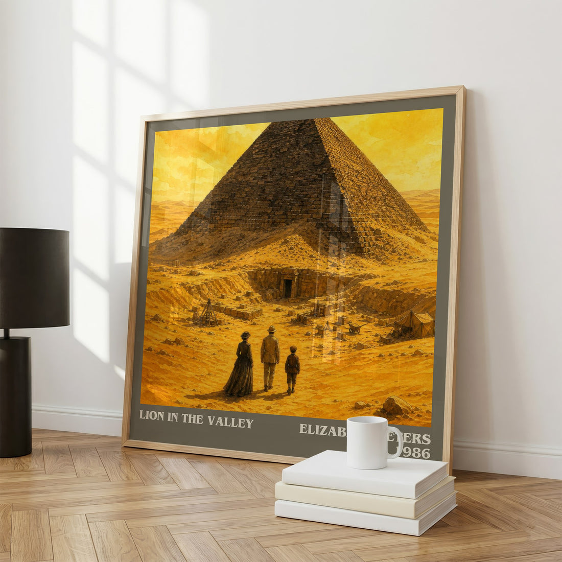 Lion in the valley literary print framed by window – literary home decor