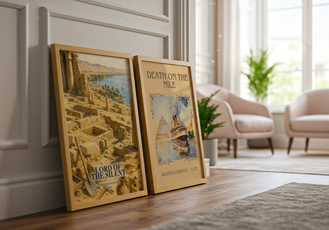 Lord of the silent watercolour print framed by window – literary home decor
