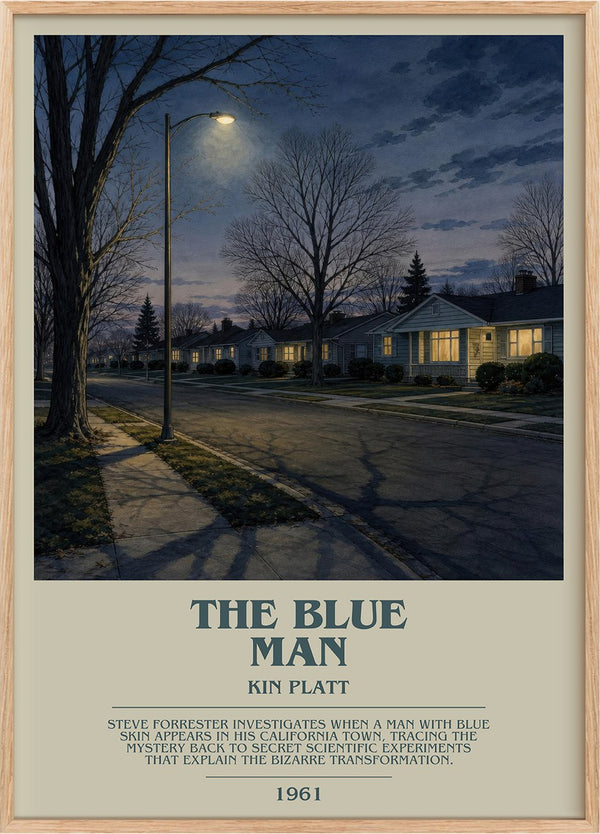 The blue man Bookish Wall Art by Kin Platt