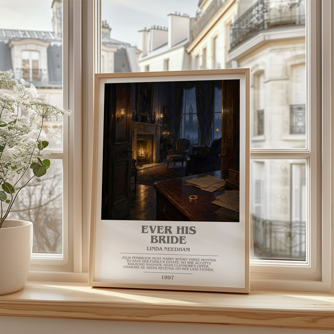 Ever His Bride bookish poster colour and style options – Linda Needham book art