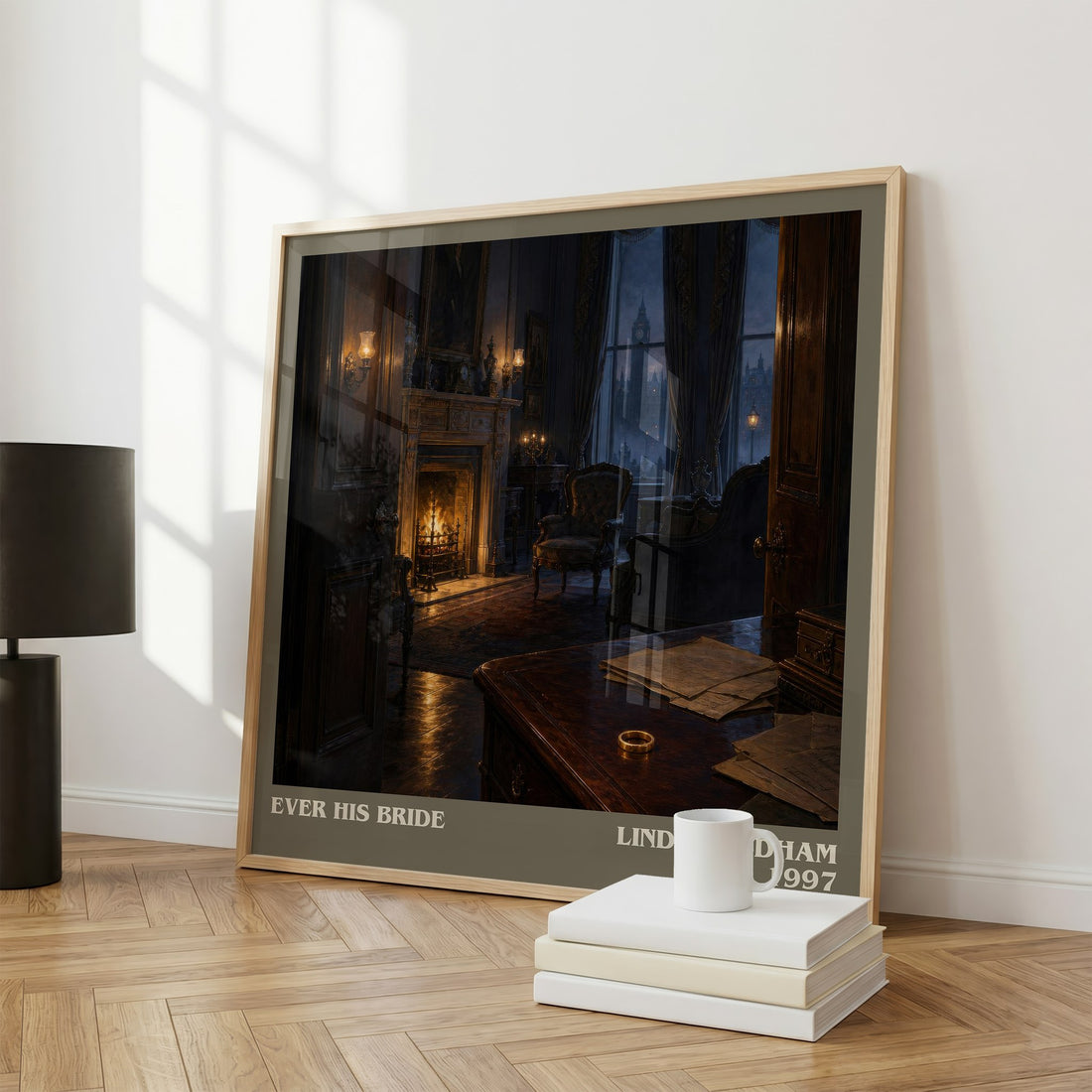 Ever His Bride literary print framed by window – literary home decor