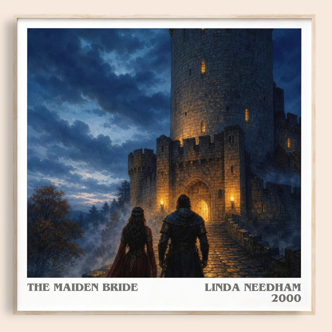 The Maiden Bride literary book poster by Linda Needham – framed literary art print