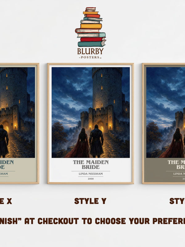 The Maiden Bride book cover print in frame leaning in hallway – romance wall art