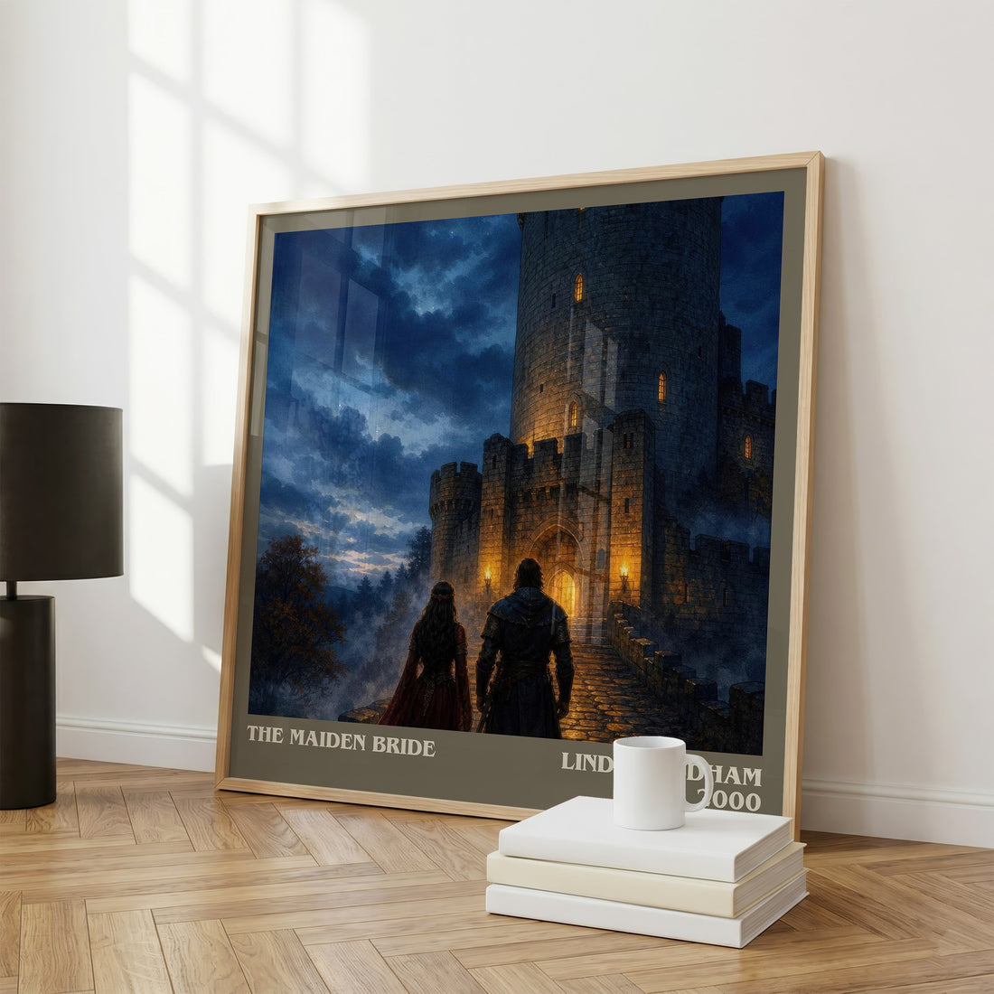 The Maiden Bride literary print framed by window – literary home decor