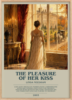 The Pleasure of Her Kiss Bookish Wall Art by Linda Needham