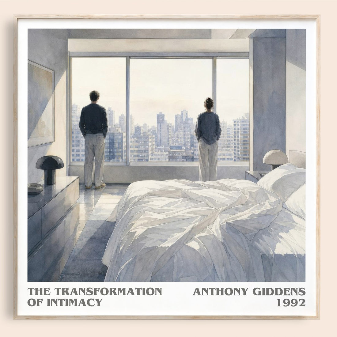 The transformation of intimacy literary book poster by Anthony Giddens – framed literary art print
