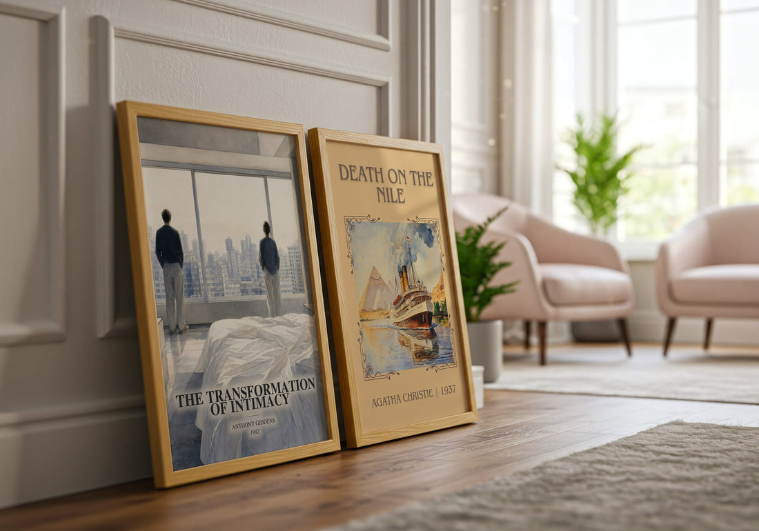 The transformation of intimacy watercolour print framed by window – literary home decor