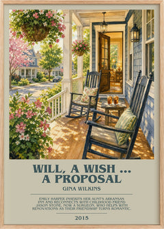 Will, a Wish ... a Proposal Bookish Wall Art by Gina Wilkins