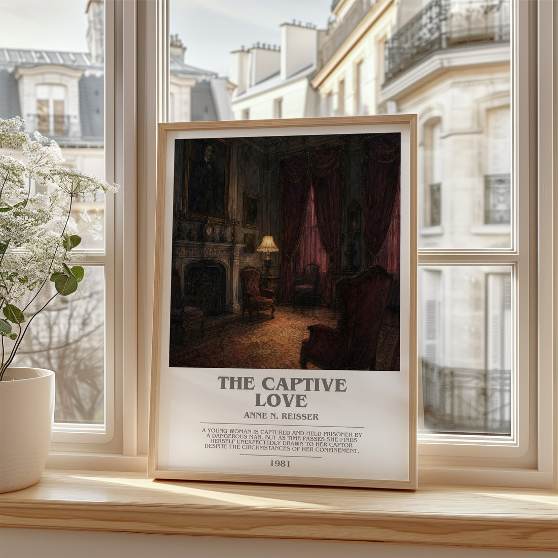 The captive love bookish poster colour and style options – Anne N. Reisser book art