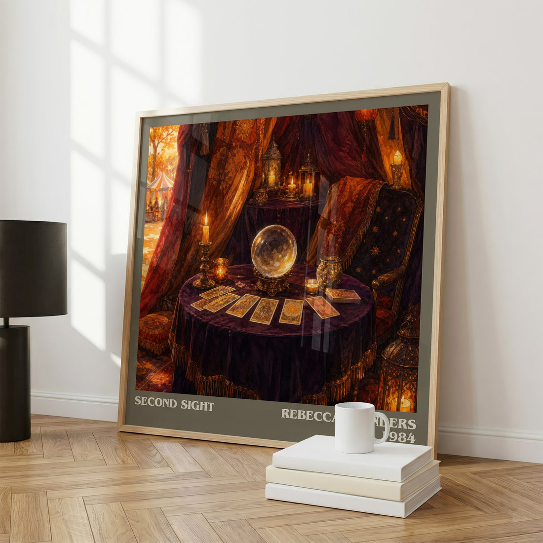 Second Sight literary print framed by window – literary home decor