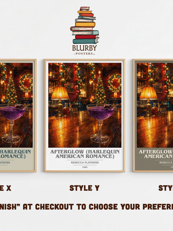 Afterglow (Harlequin American Romance) book cover print in frame leaning in hallway – romance wall art