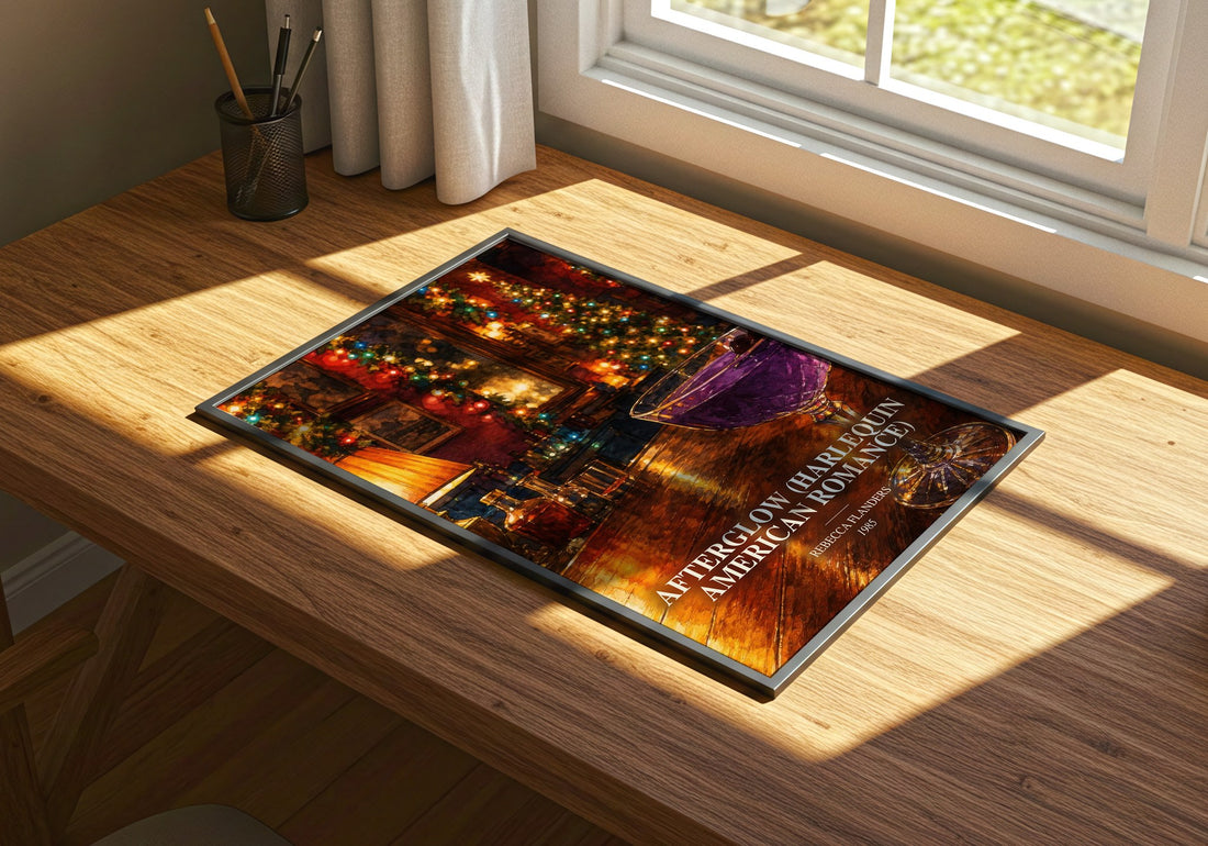 Afterglow (Harlequin American Romance) watercolour book poster framed on wall – romance wall art