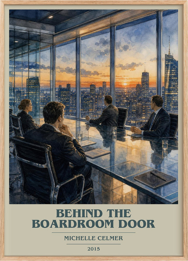 Behind the Boardroom Door Book Cover Poster by Michelle Celmer