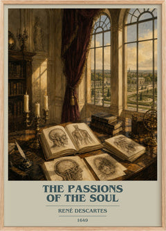 The Passions of the Soul Book Cover Poster by René Descartes