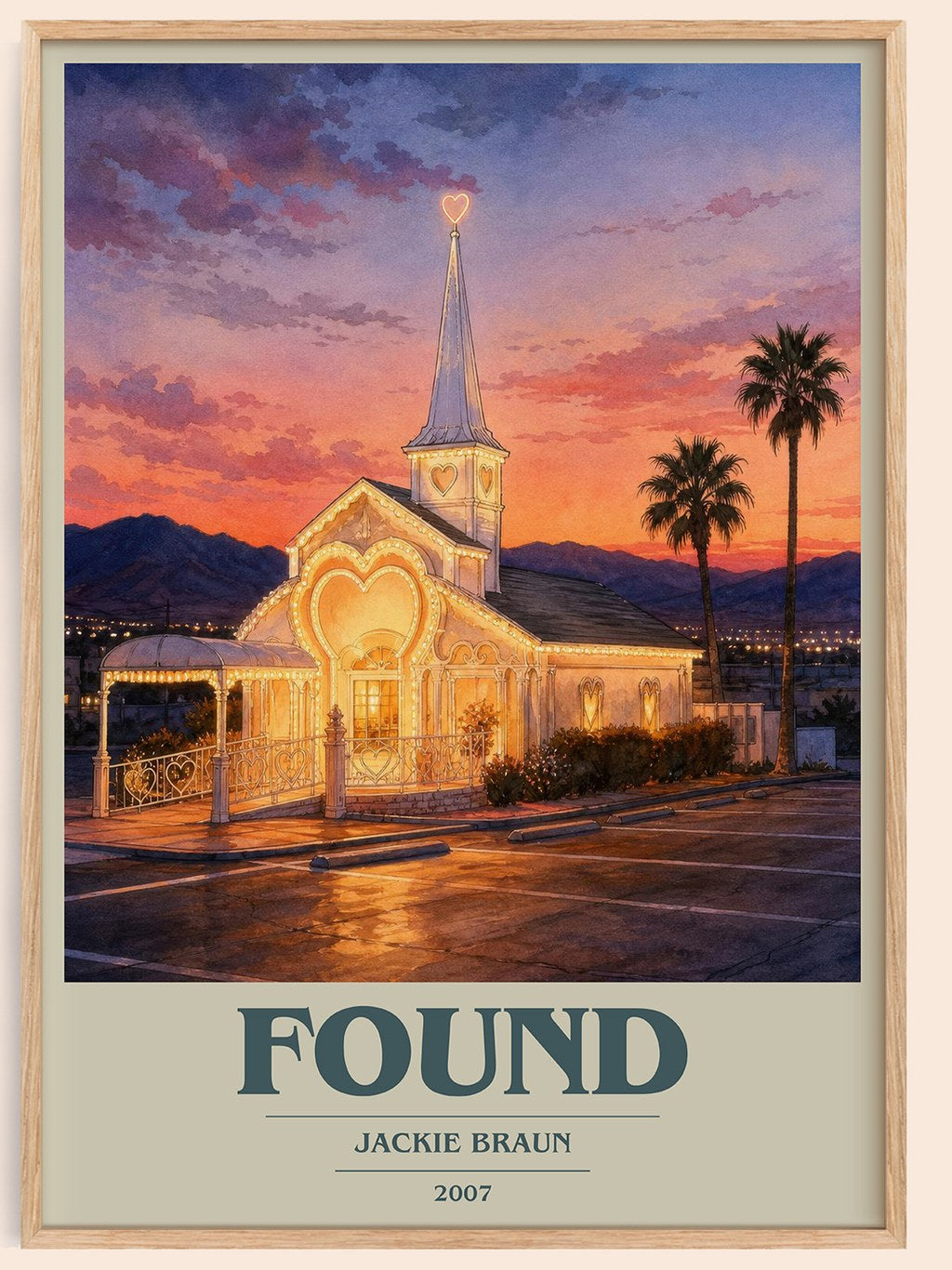 Found book cover book poster by Jackie Braun – framed literary art print