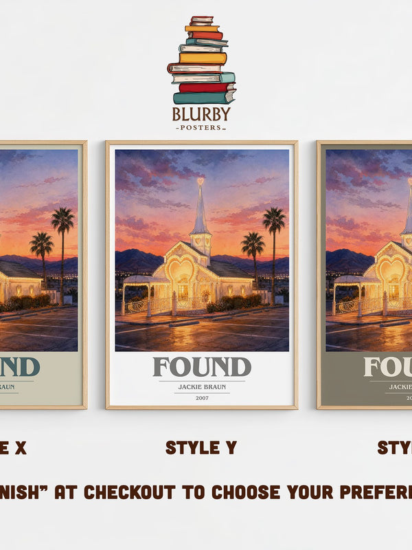 Found book cover print in frame leaning in hallway – romance wall art
