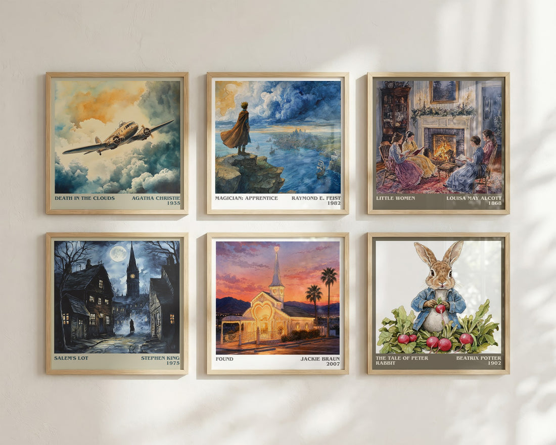 Found literary art print colour and style options – Jackie Braun book art