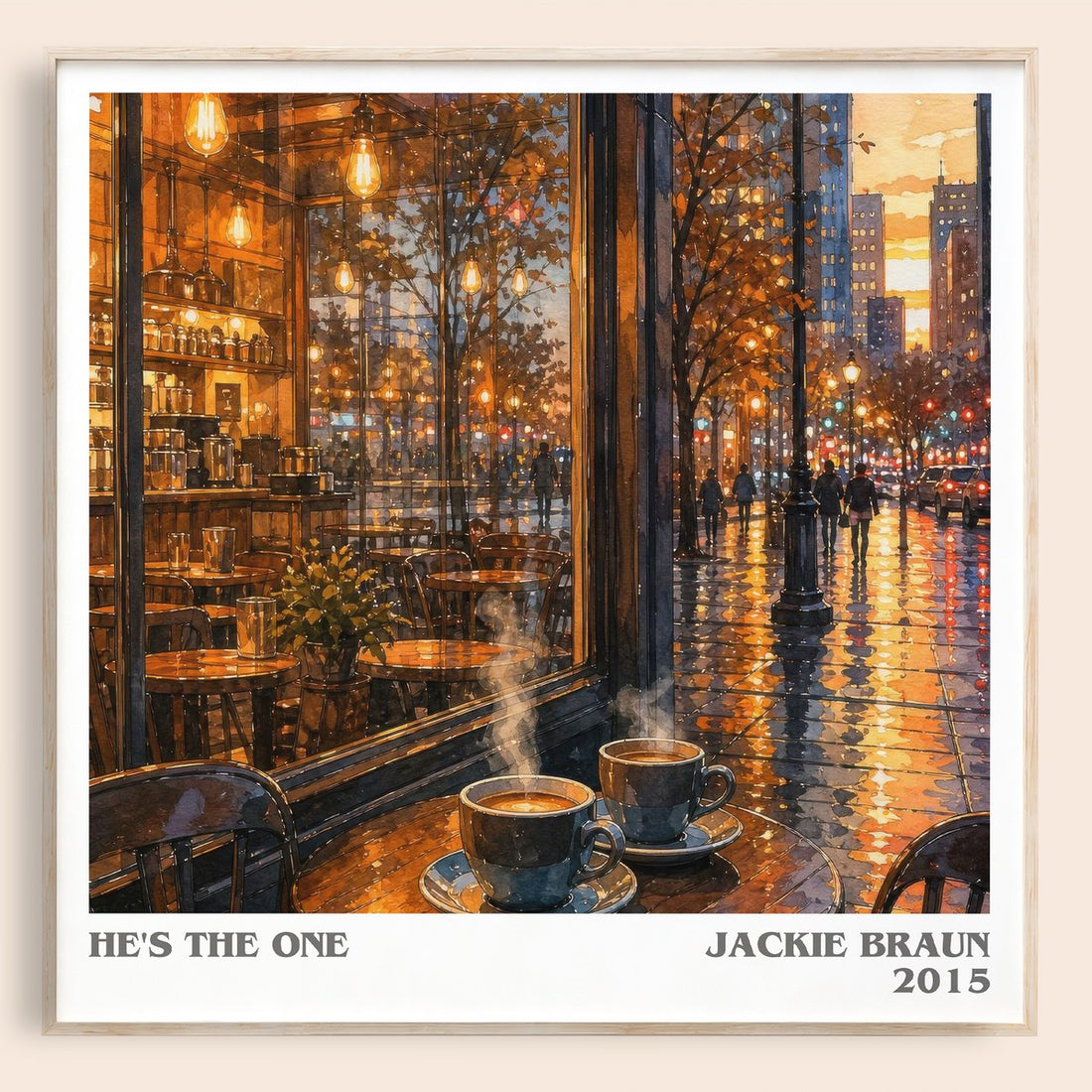 He's the One literary book poster by Jackie Braun – framed literary art print