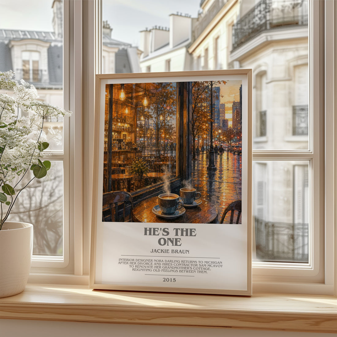 He's the One bookish poster colour and style options – Jackie Braun book art