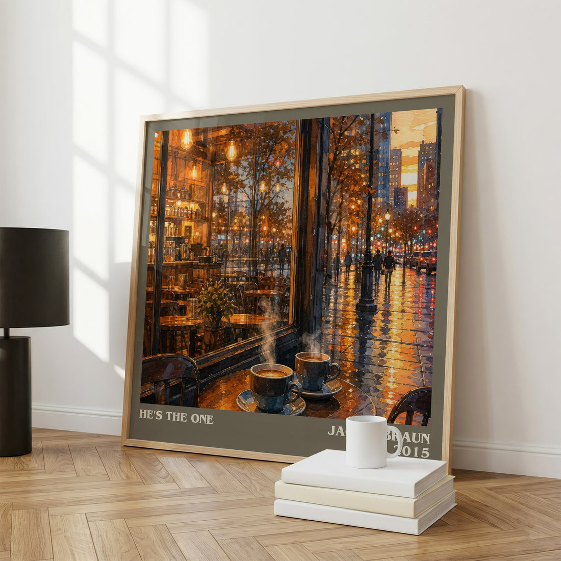 He's the One literary print framed by window – literary home decor