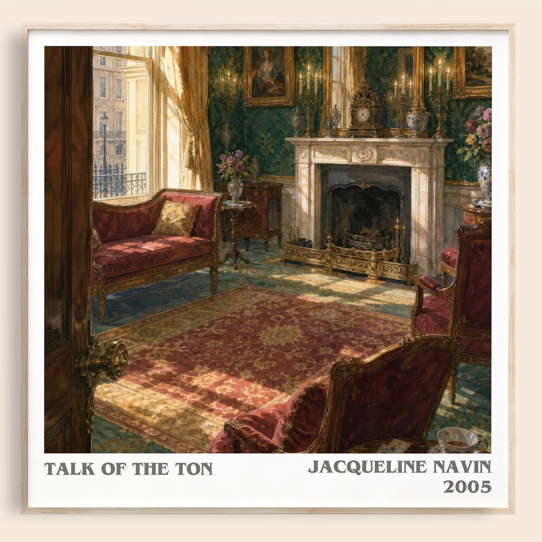 Talk of the Ton literary book poster by Jacqueline Navin – framed literary art print